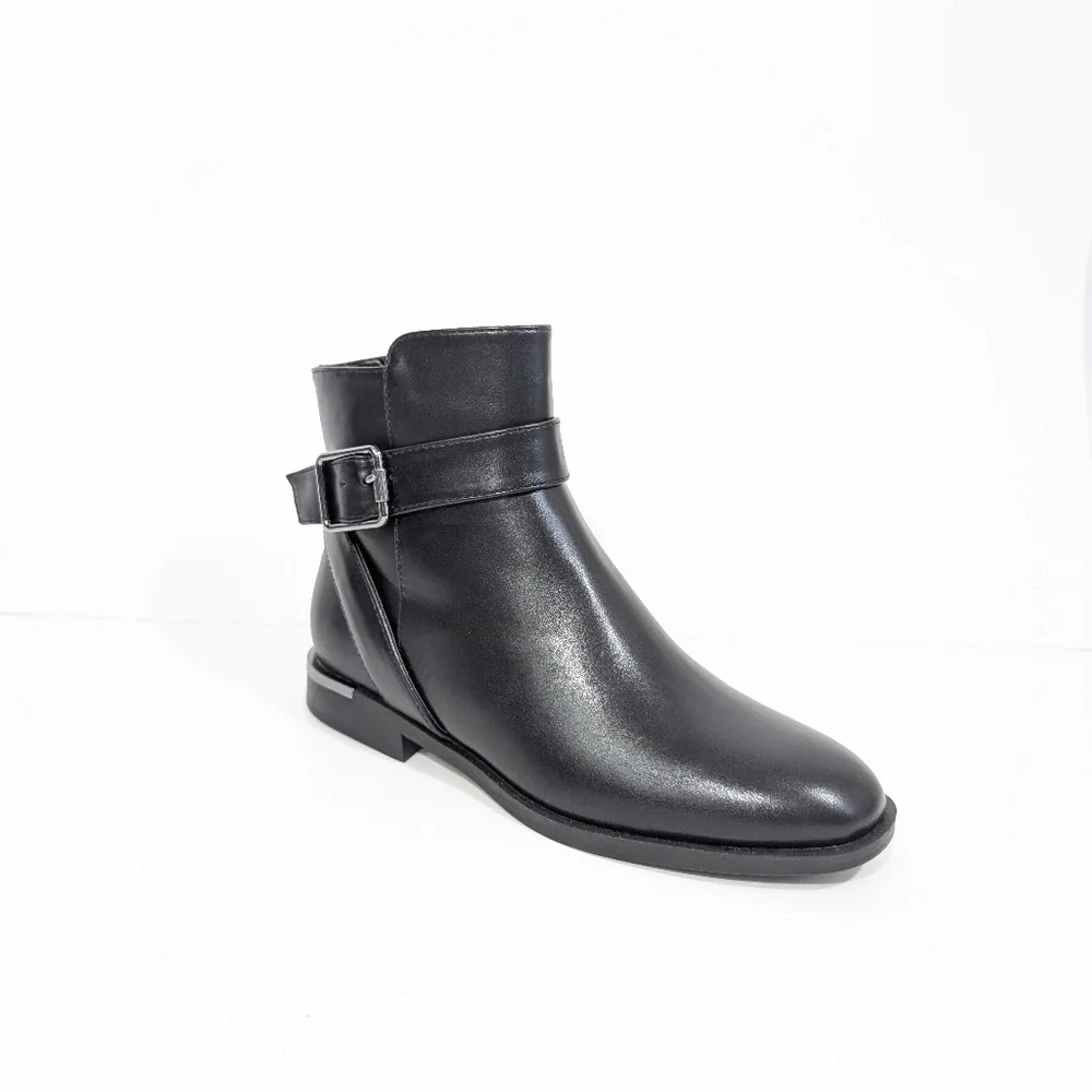Nine West Akimy Ankle Boots sz 6.5 NEW Women Faux Black Leather Booties